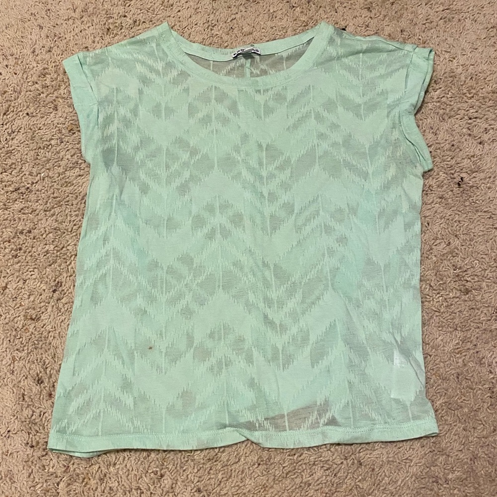 EXPRESS sheer mint green top